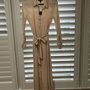 Banana Republic Cream Long Sleeve Dress